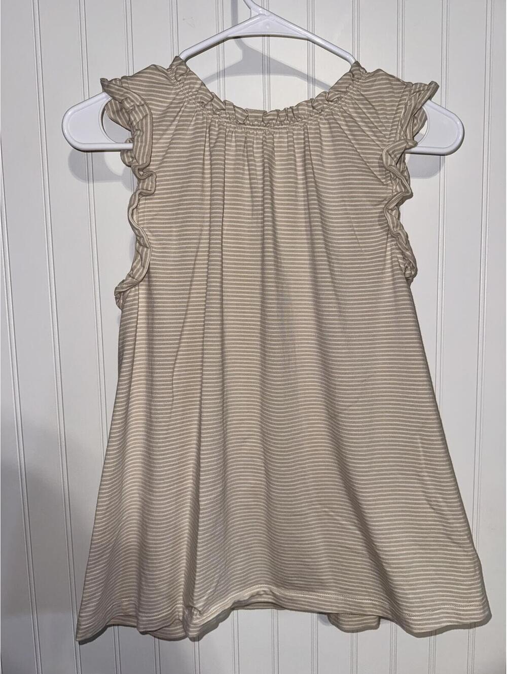 LC Lauren Conrad Beige Striped Sleeveless Top PXL
